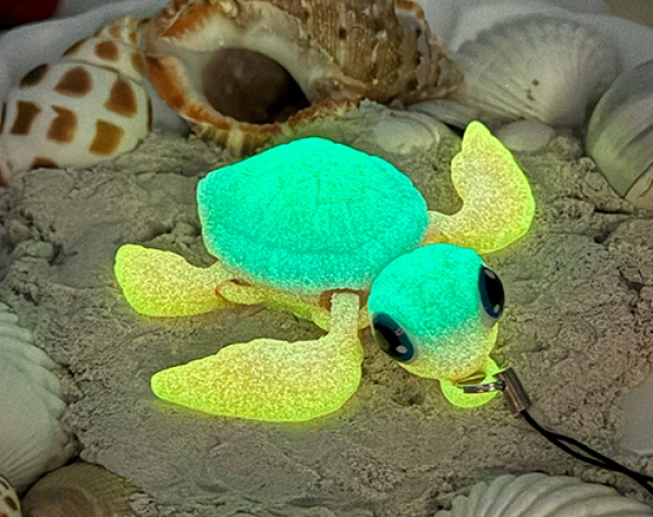 Schildkröten-Anhänger Smaragdbeere Nachtleuchtend